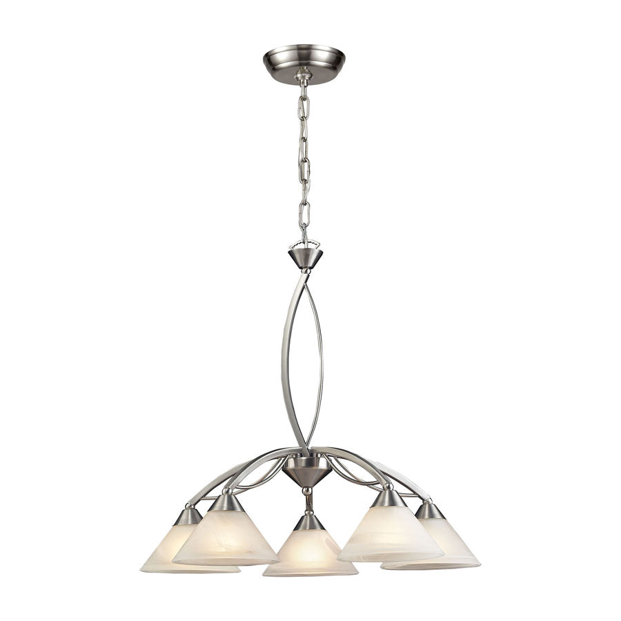 Elysburg Collection Satin Nickel 5-Light Chandelier