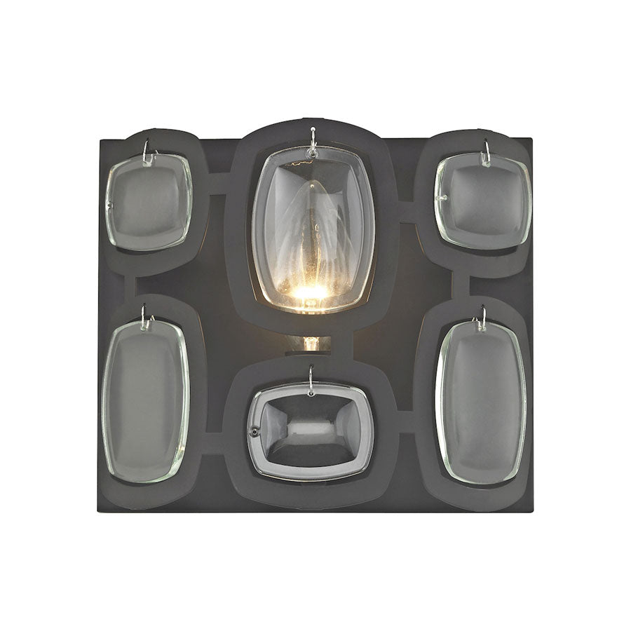 Monserrat 1 Light Vanity in Oil Rubbed Bronze with Clear Glass