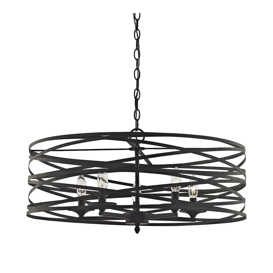 Vorticy 5 Light Chandelier in Oil Rubbed Bronze
