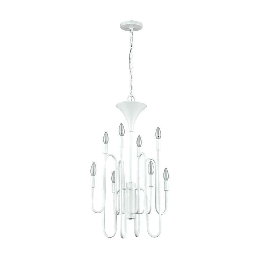 Decatur 8 Chandelier Matte White