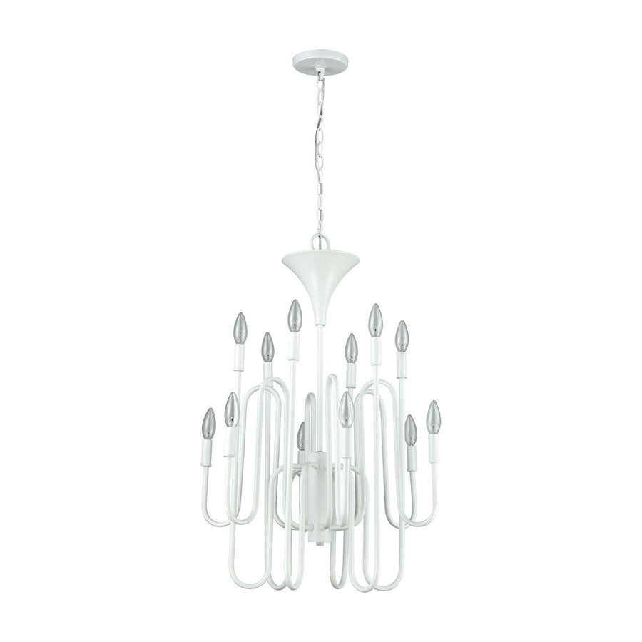 Decatur 12 Chandelier Matte White
