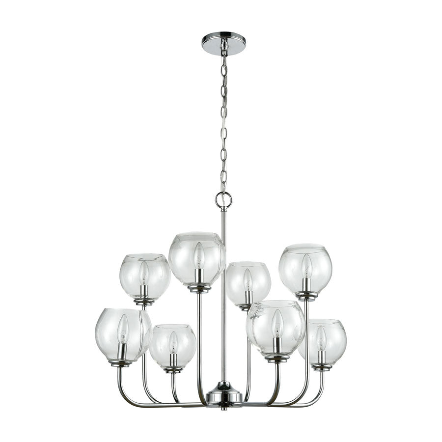 Emory 8 Chandelier Polished Chrome