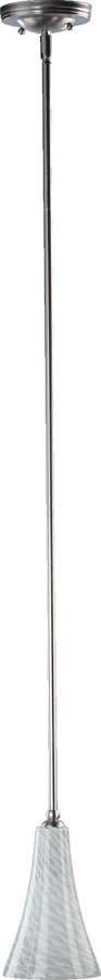 WHITE FLUTED PEND - STN
