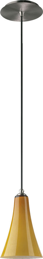 1LT AMBER FLUTE PEND -STN