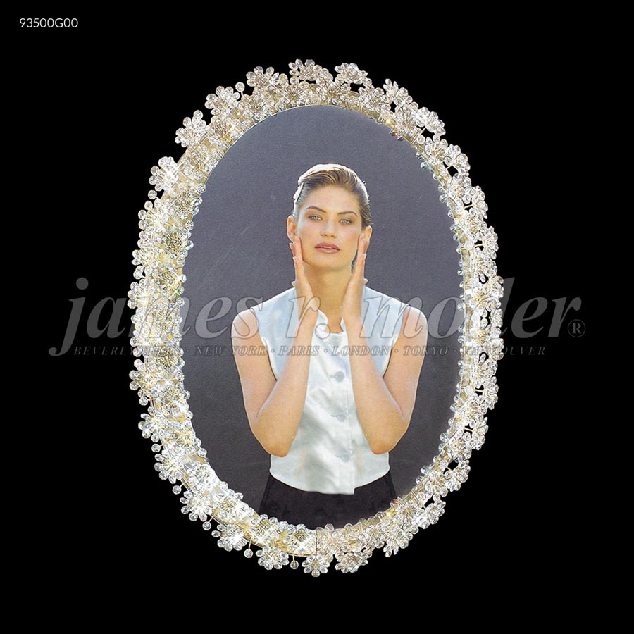 Illuminated Crystal Mirror - Swarovski crystals (Clear)