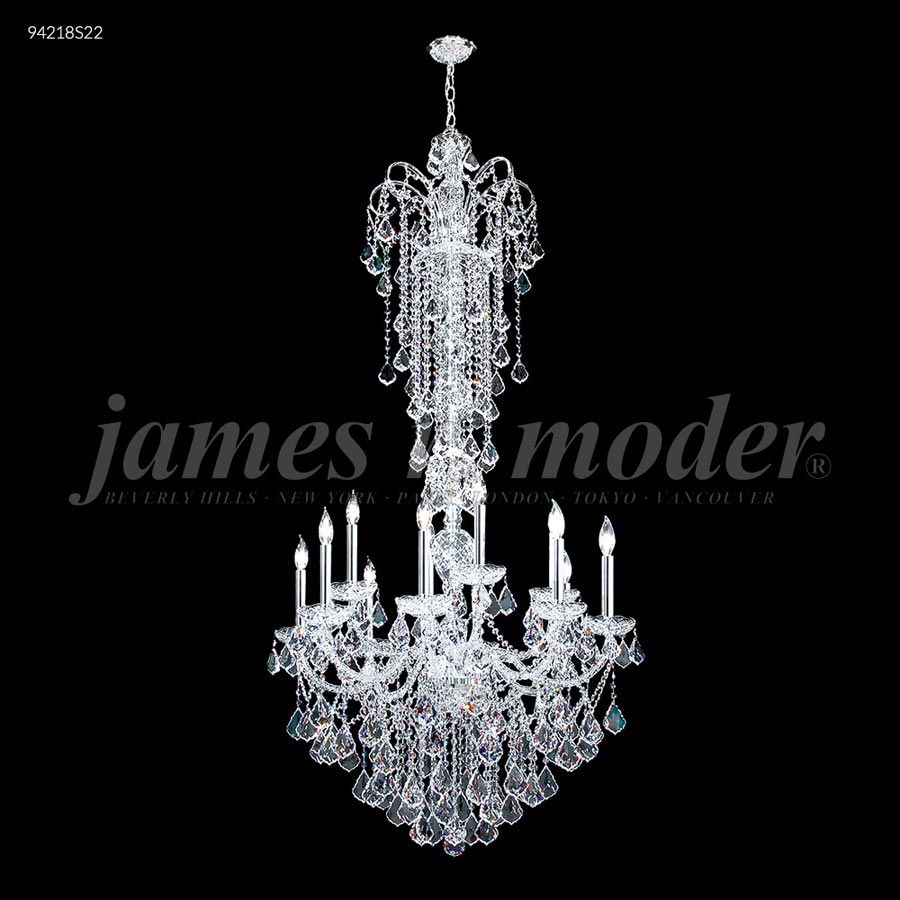 Vienna 12 Glass Arm Entry Chandelier - IMPERIAL Crystal (Clear)