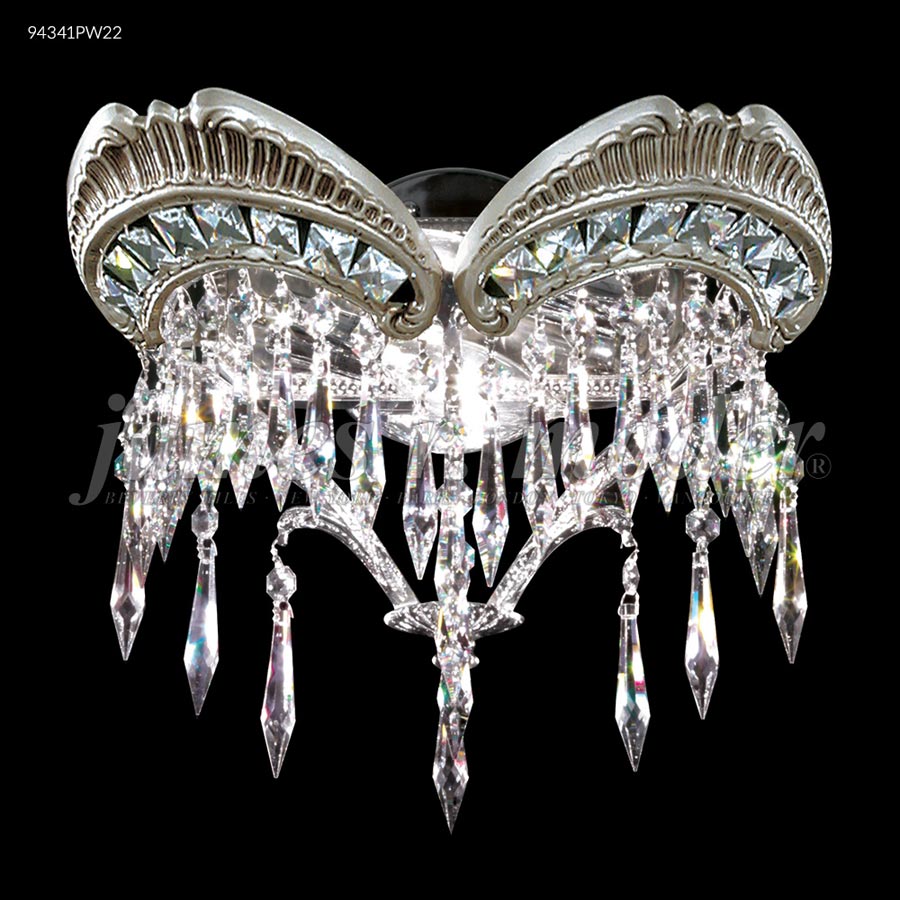 Dynasty Cast Brass Wall Sconce - IMPERIAL Crystal (Clear)