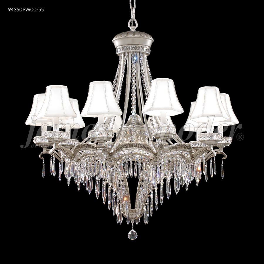 Dynasty Cast Brass 12 Arm Chandelier - Swarovski crystals (Clear)
