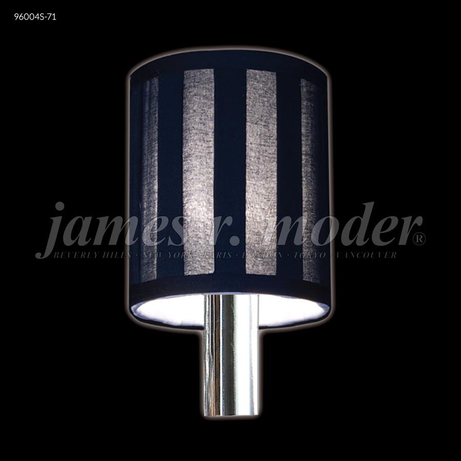 Black Striped Fabric Non-tilt Shade - N/A