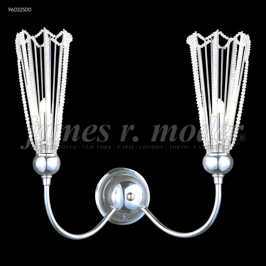 Medallion 2 Arm Wall Sconce - Swarovski crystals (Clear)