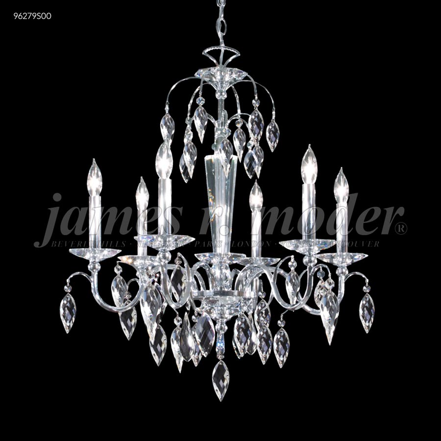 Sculptured Leaf 12 Arm Chandelier - Swarovski crystals (Clear)
