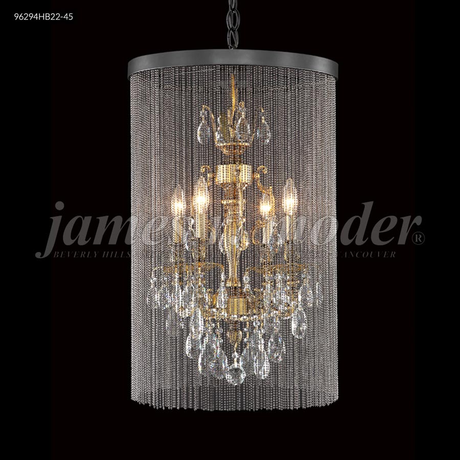 Nova Paris 4 Arm Cast Brass Pendant - IMPERIAL Crystal (Clear)
