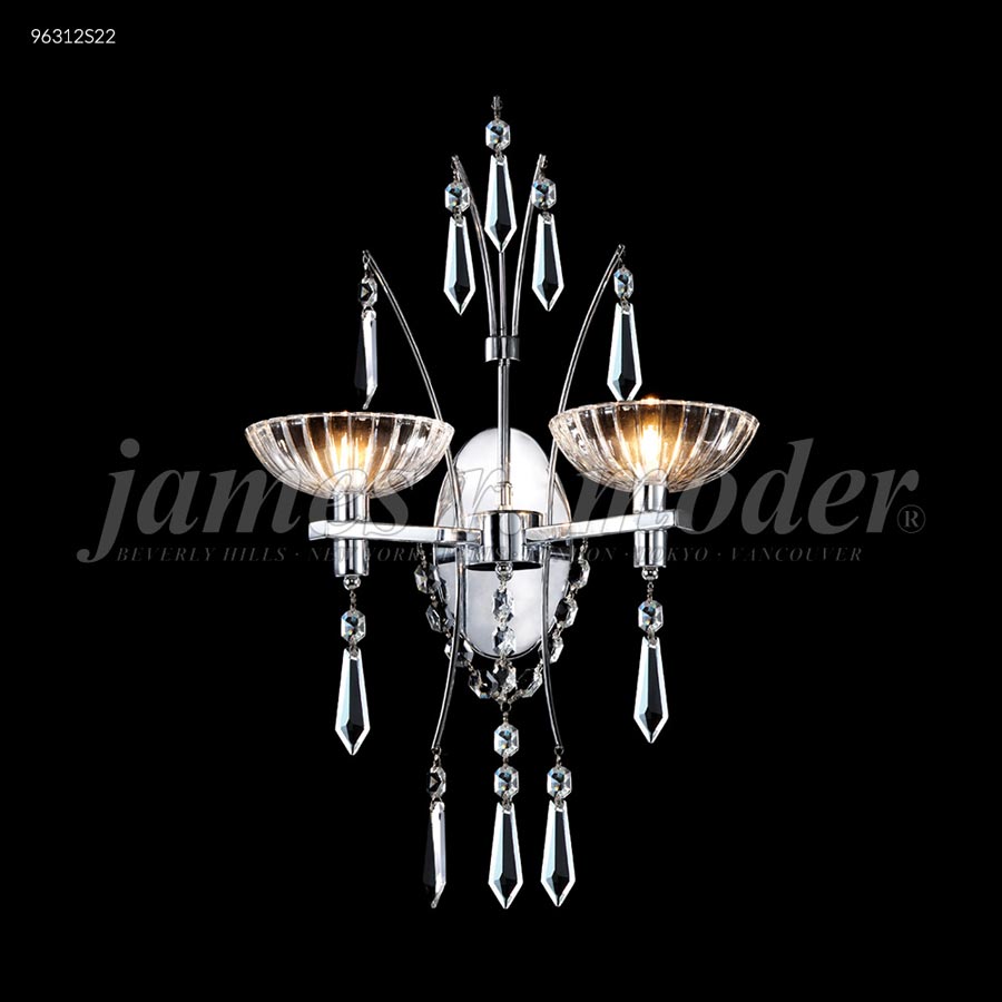 Medallion Fashion 2 Arm Wall Sconce - IMPERIAL Crystal (Clear)