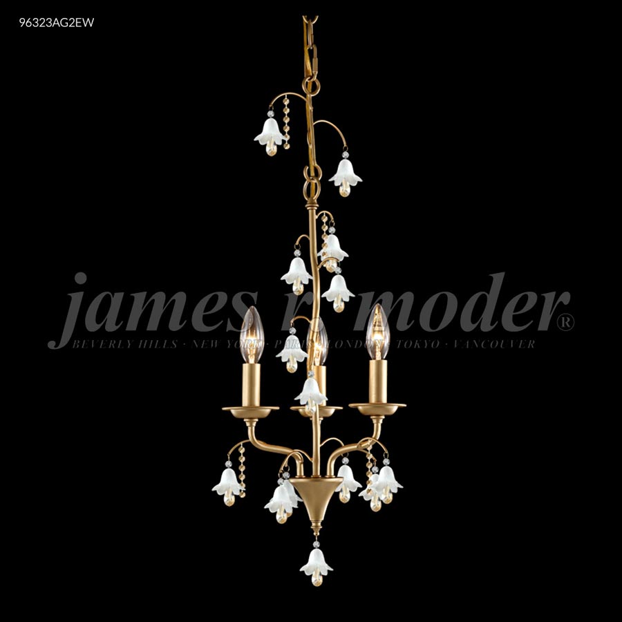 Murano Collection 3 Arm Pendant - Swarovski Bordeaux w/White Bells