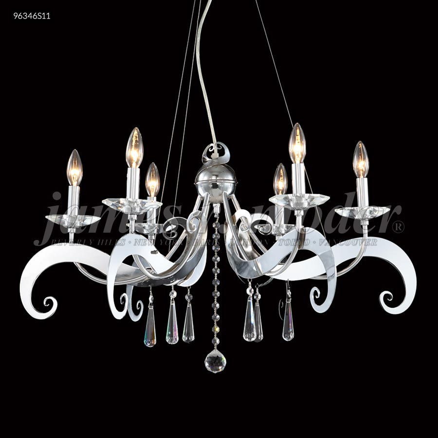 Europa Collection 6 Arm Chandelier - SPECTRA CRYSTAL by Swarovski -Clear