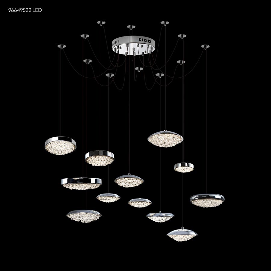 LED Contemporary 1 Light Crystal Chand - IMPERIAL Crystal (Clear)