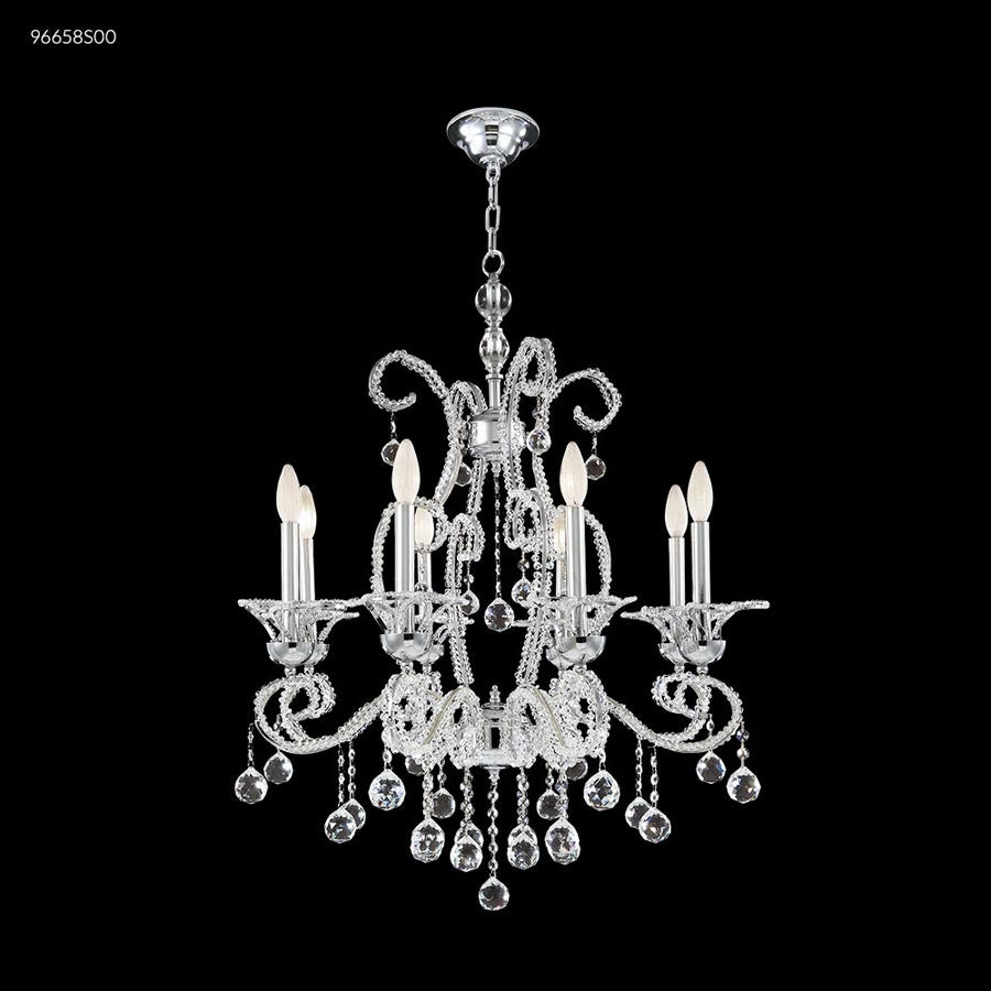 Crystal Bead 8 Arm Chandelier - Swarovski crystals (Clear)