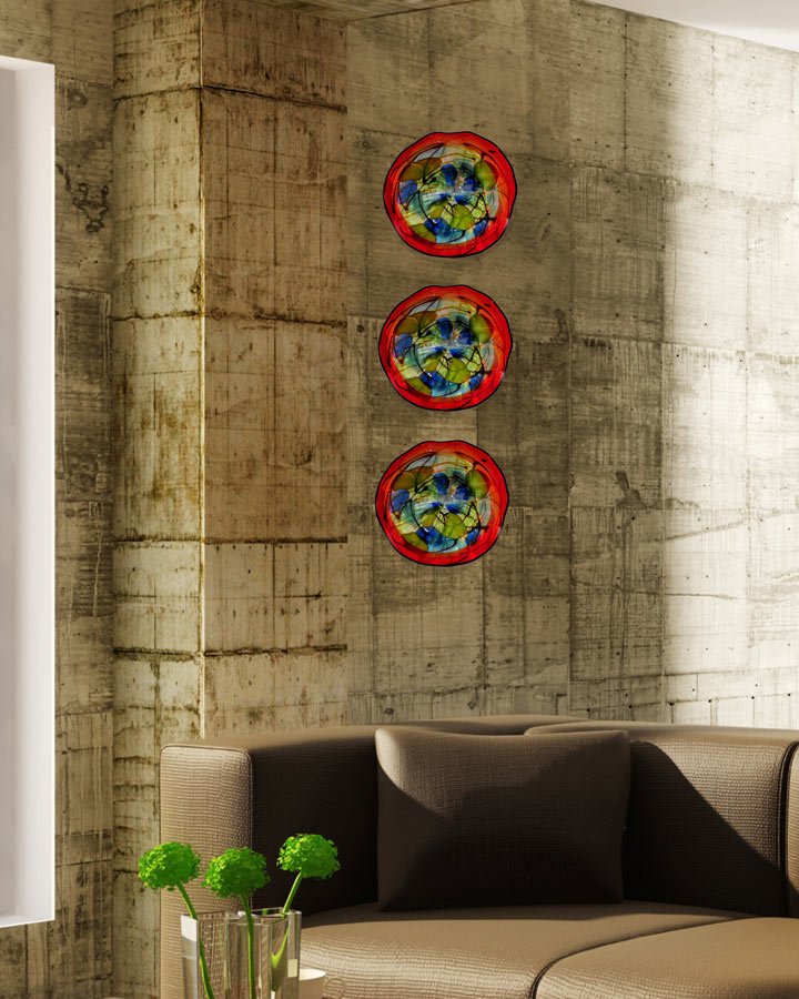 Hankley 9"D Art Glass Wall Art Decor