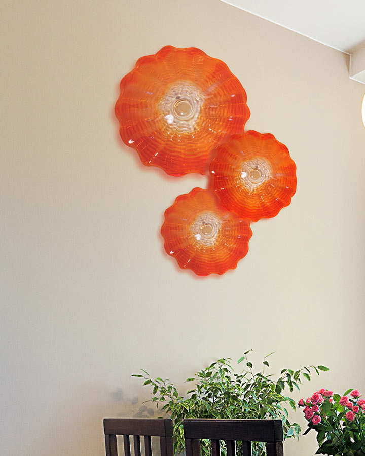 Titian 12"D Hand Blown Art Glass Wall Decor
