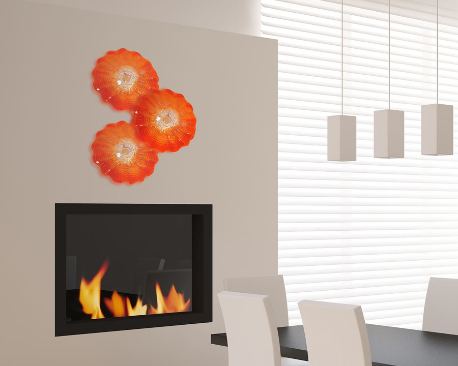 Titian 16"D Hand Blown Art Glass Wall Decor