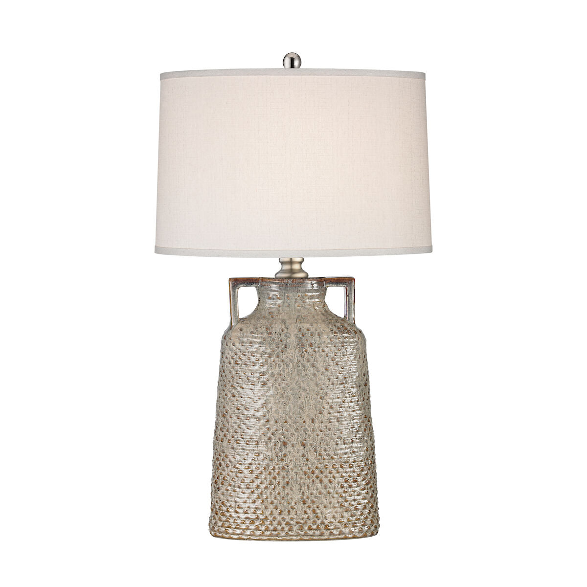 Naxos 1 Light Table Lamp In Charring Cream Glaze