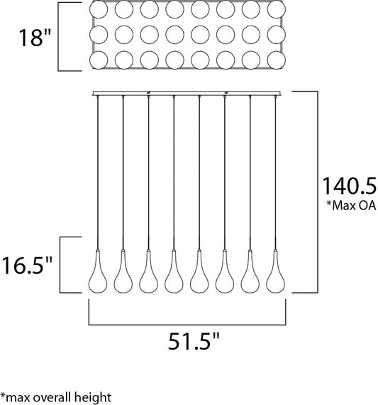 LARMES 24-LIGHT LED PENDANT