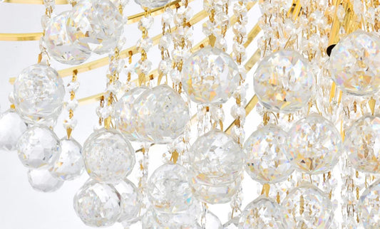 15 LIGHT GOLD CRYSTAL PENDANT