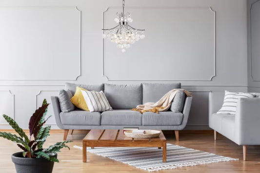 Three Light Crystal Ball Mini Chandelier