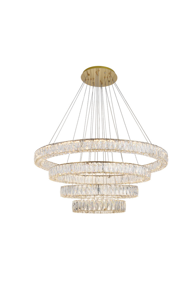 42" THREE TIER CRYSTAL LED RINGS