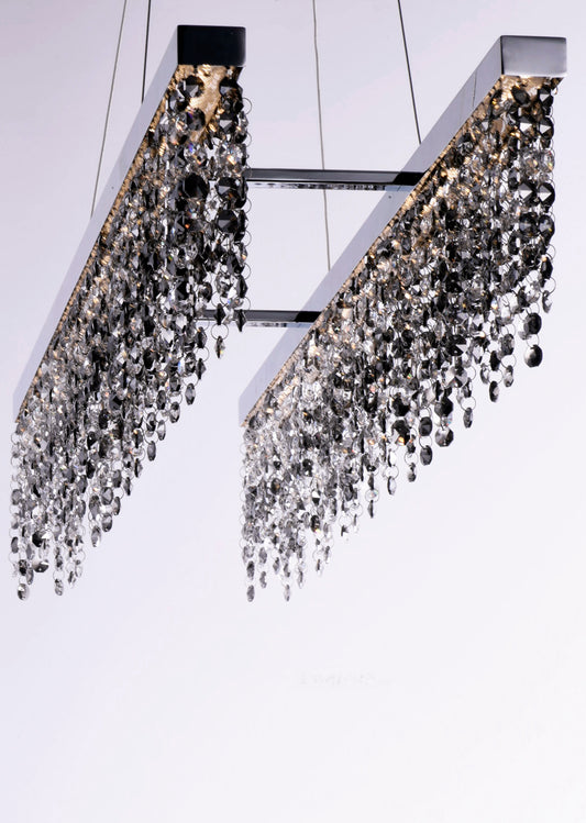 MIDNIGHT SHOWER 42"LED Linear chandelier