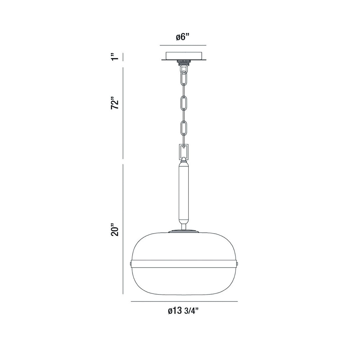 NOTTINGHAMSHARE MEDIUM 1-LIGHT PENDANT