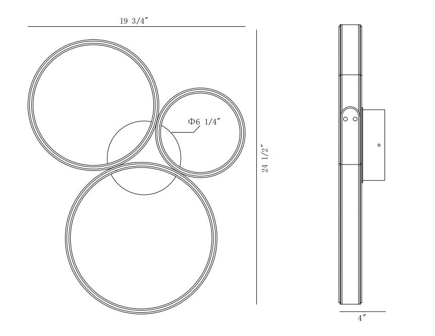 VERDURASHARE ROUND LED FLUSHMOUNT