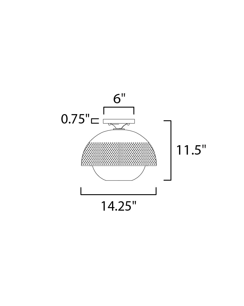 Perf 1-Light Flush Mount