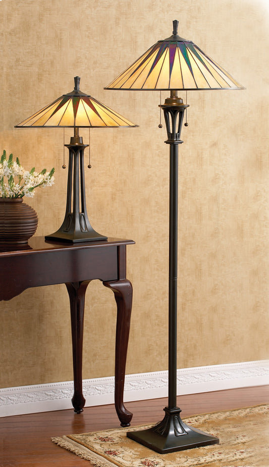 Iridescent Art Glass Floor Lamp
