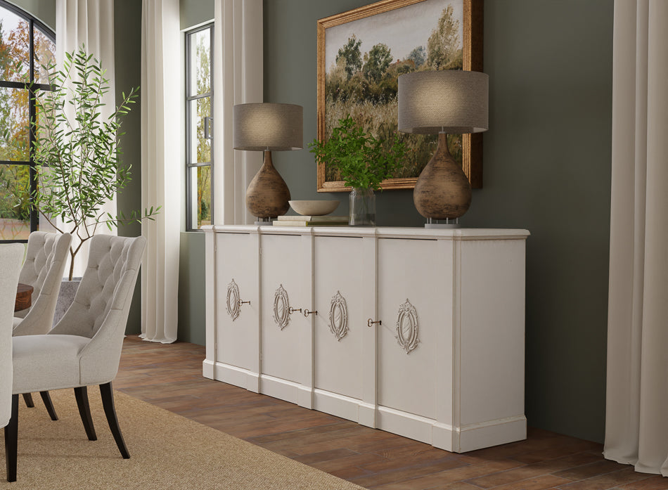 *Crested Wall Cabinetwhite/White Finish