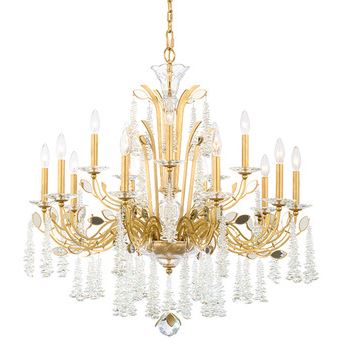 MACLYN 30.5"w CHANDELIER IN FRENCH GOLD FINISH IN RADIANCE CRYSTAL