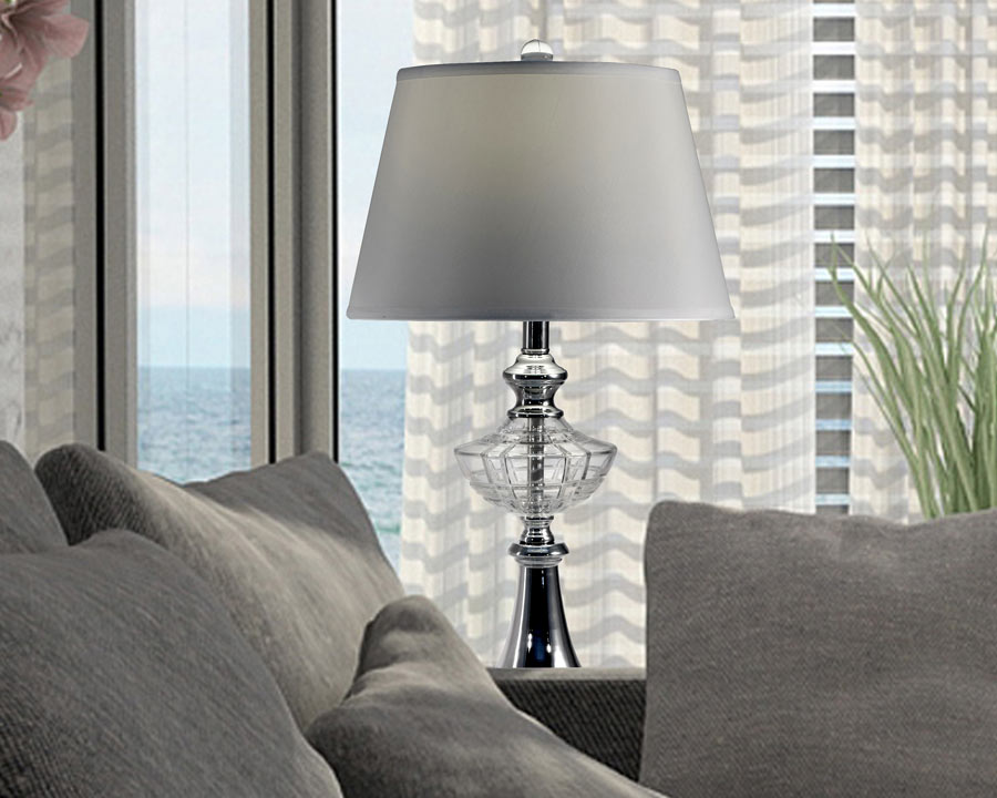 Avery 26"H 24% Lead Hand Cut Crystal Table Lamp