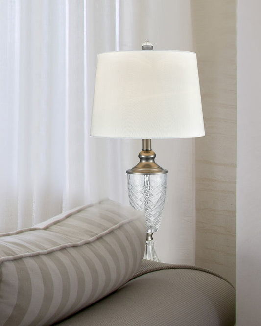 Castle Mountain 28"H 24% Lead Hand Cut Crystal Table Lamp