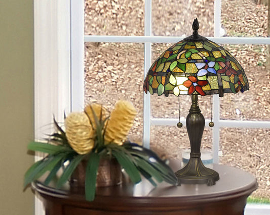 Valencia Floral 21.5"H Tiffany Table Lamp