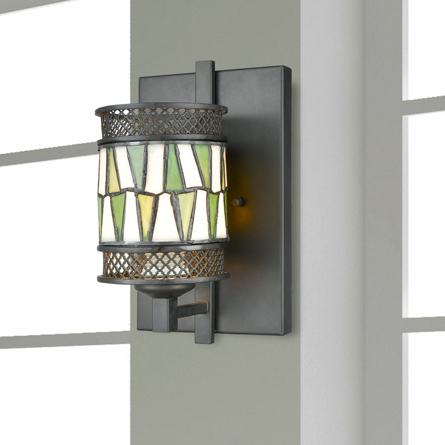 Rainy Slate 13"H Tiffany Wall Sconce