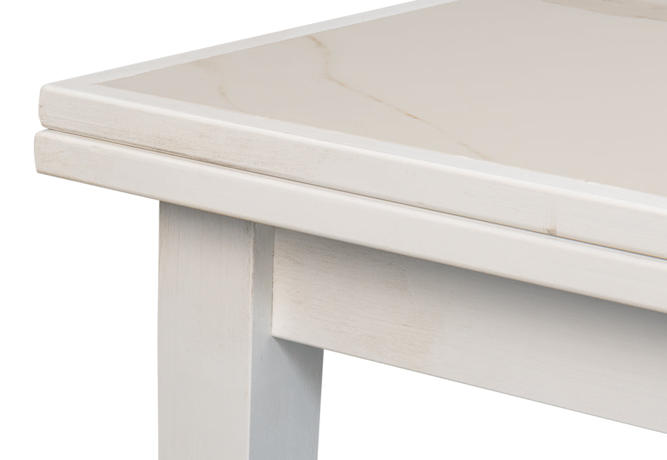 Rect. Extension Dining Table White