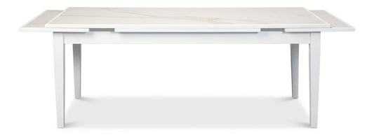 Rect. Extension Dining Table White