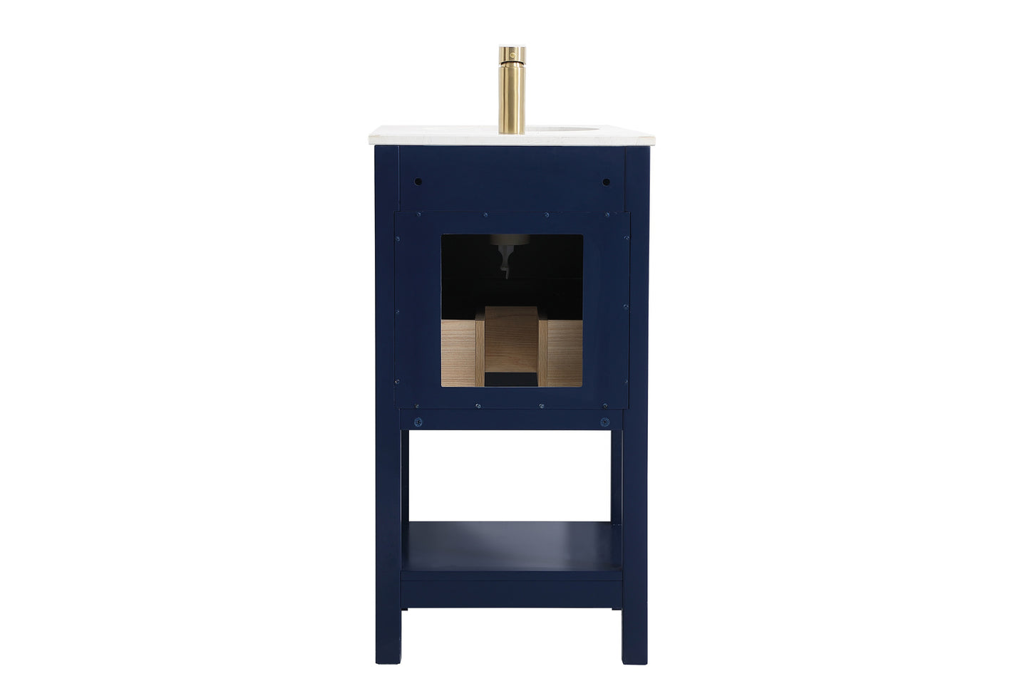 18 inch single bathroom vanity in blue