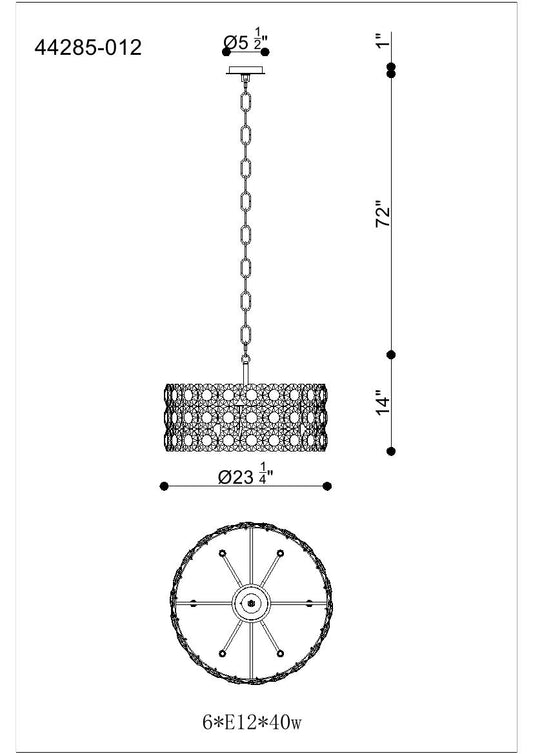 PERRENE,MED CHANDELIER
