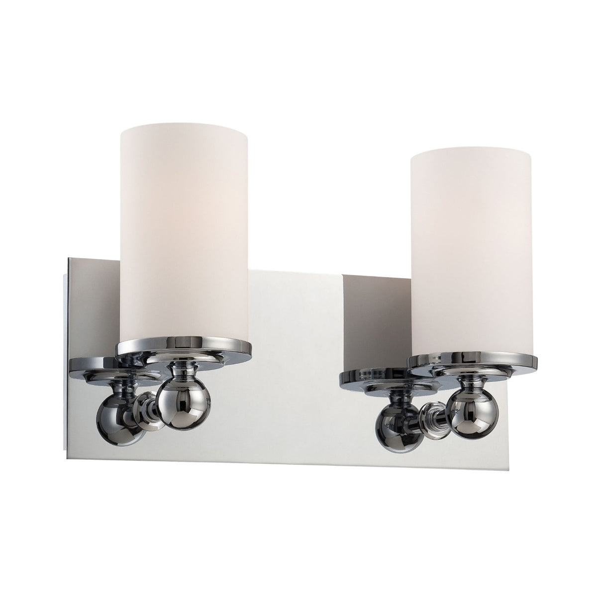 Adam 2L bath and vanity w/white opal glass / chrome