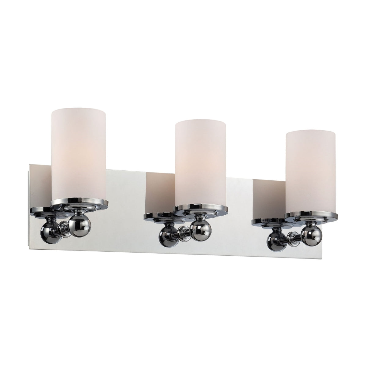 Adam 3L bath and vanity w/white opal glass / chrome