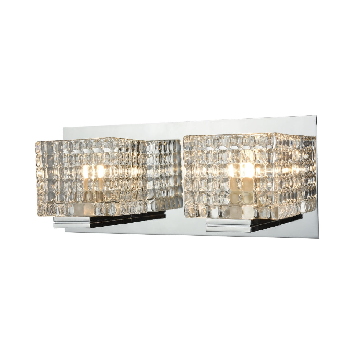 2 Light Vanity in Chrome and Clear Glass