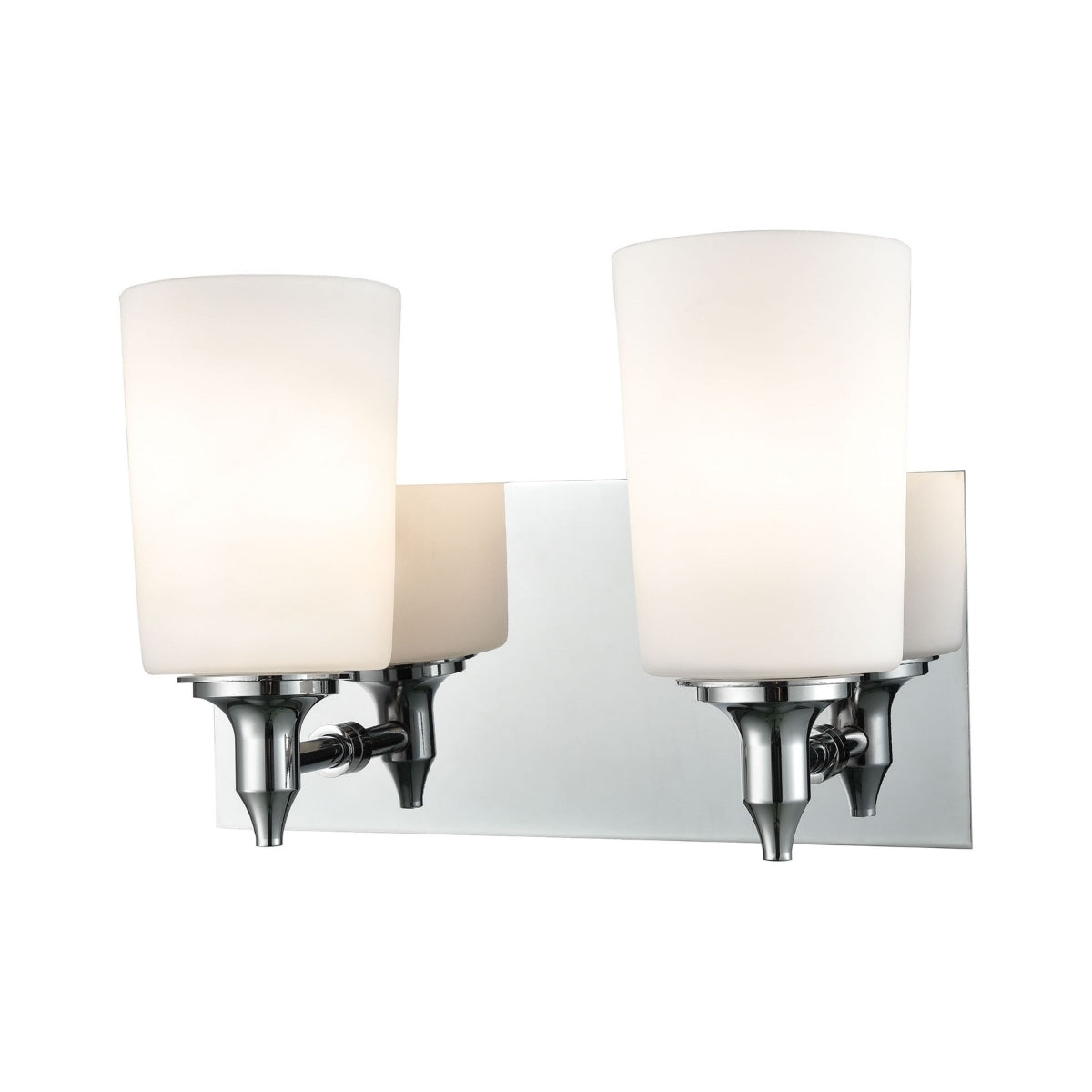 2 Light Vanity in Chrome and Opal Glass