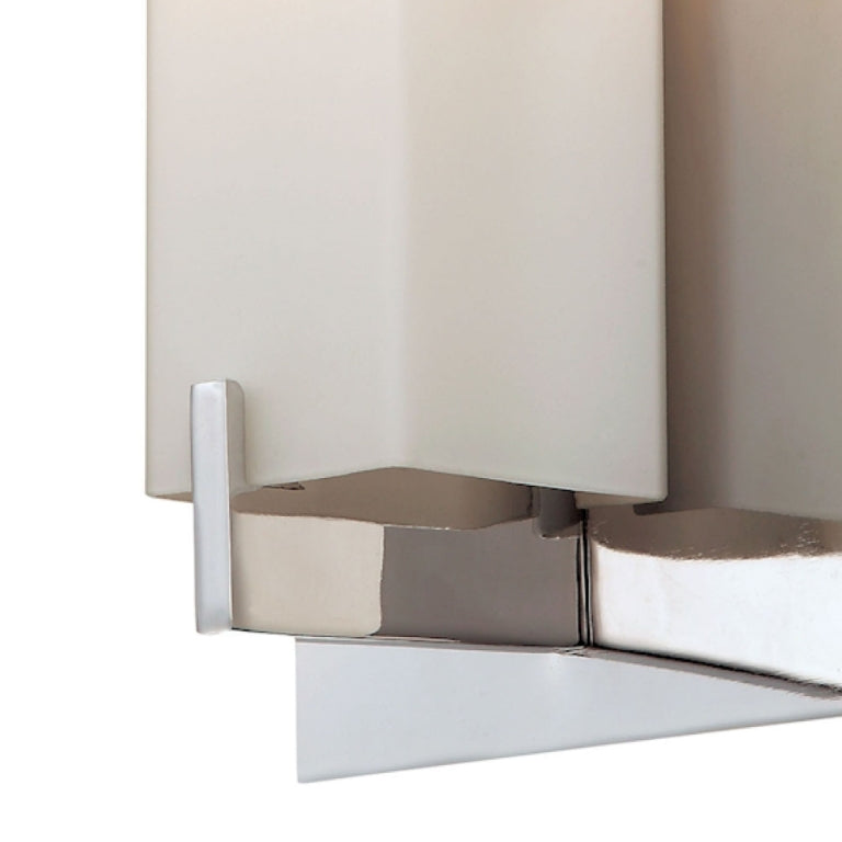 Moderno Single G9 40W Lamp with Rectangular White Opal Glass / MSN finish