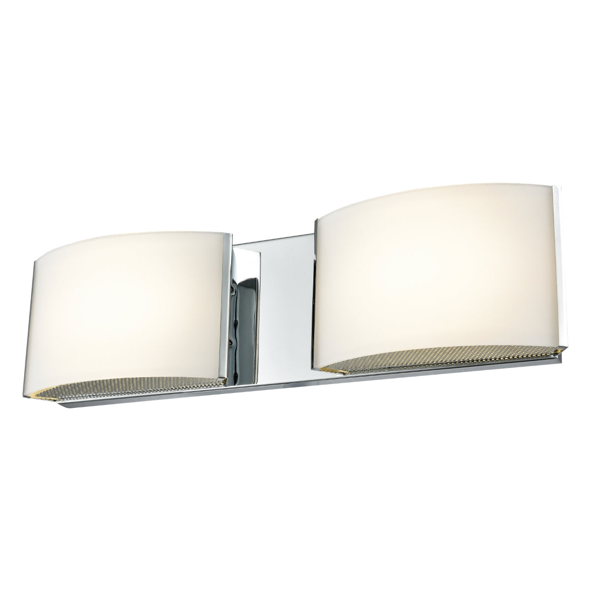 2 Light LED Vanity in Chrome and Opal Glass